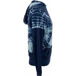 Blue Cotton Women Sweatshirt