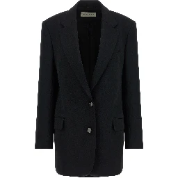 Black Polyester Blazer