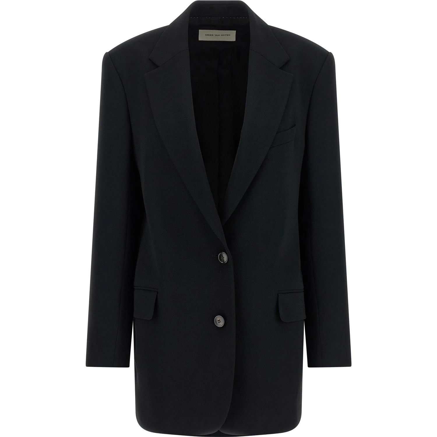 Black Polyester Blazer