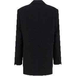 Black Polyester Blazer