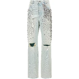 Blue Cotton Jeans Denim