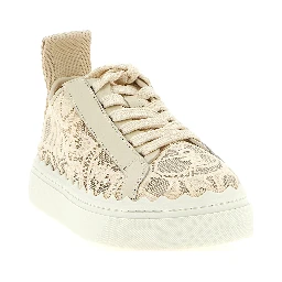 Beige Polyamide Low Top Sneakers