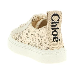 Beige Polyamide Low Top Sneakers