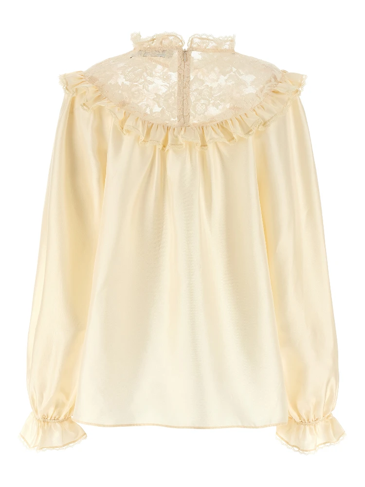 Beige Silk Blouse