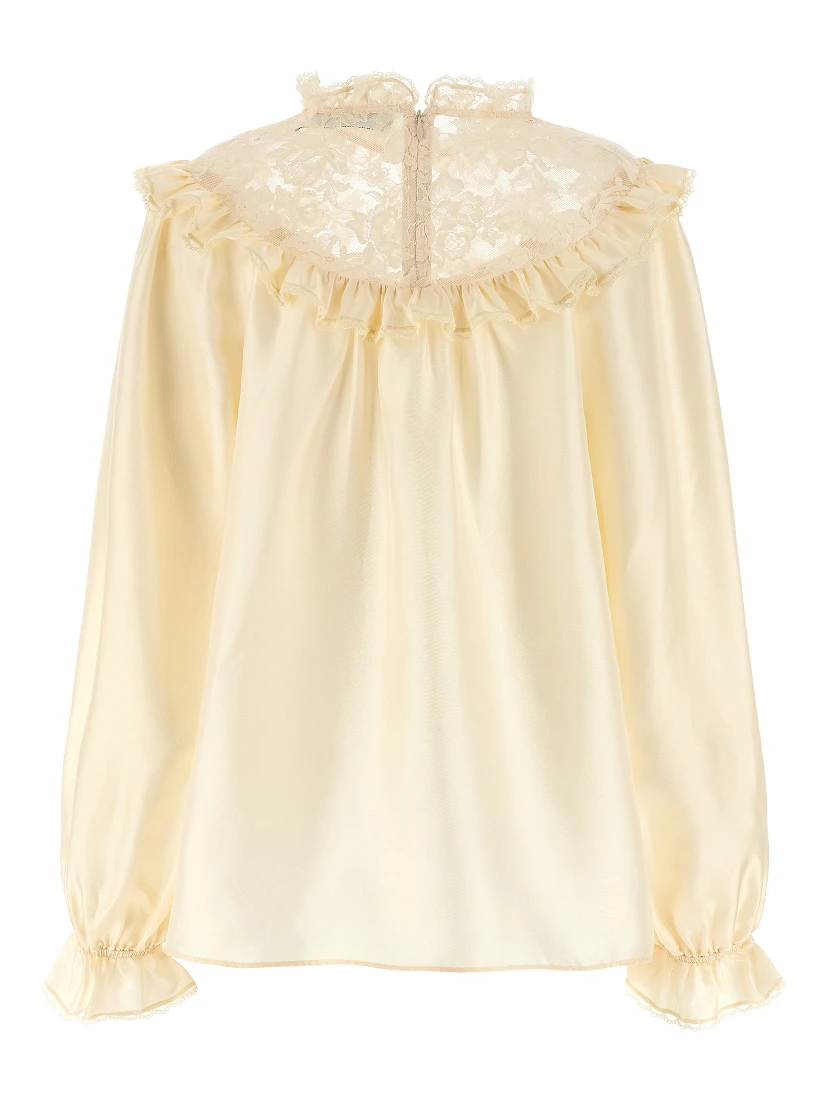 Beige Silk Blouse