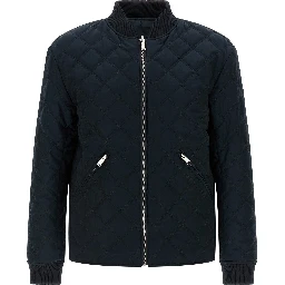 Blue Polyester Shell Jacket