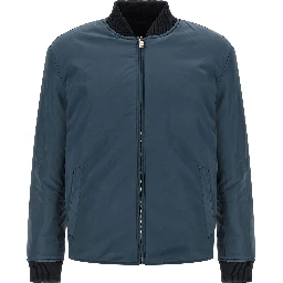 Blue Polyester Shell Jacket