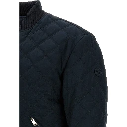 Blue Polyester Shell Jacket