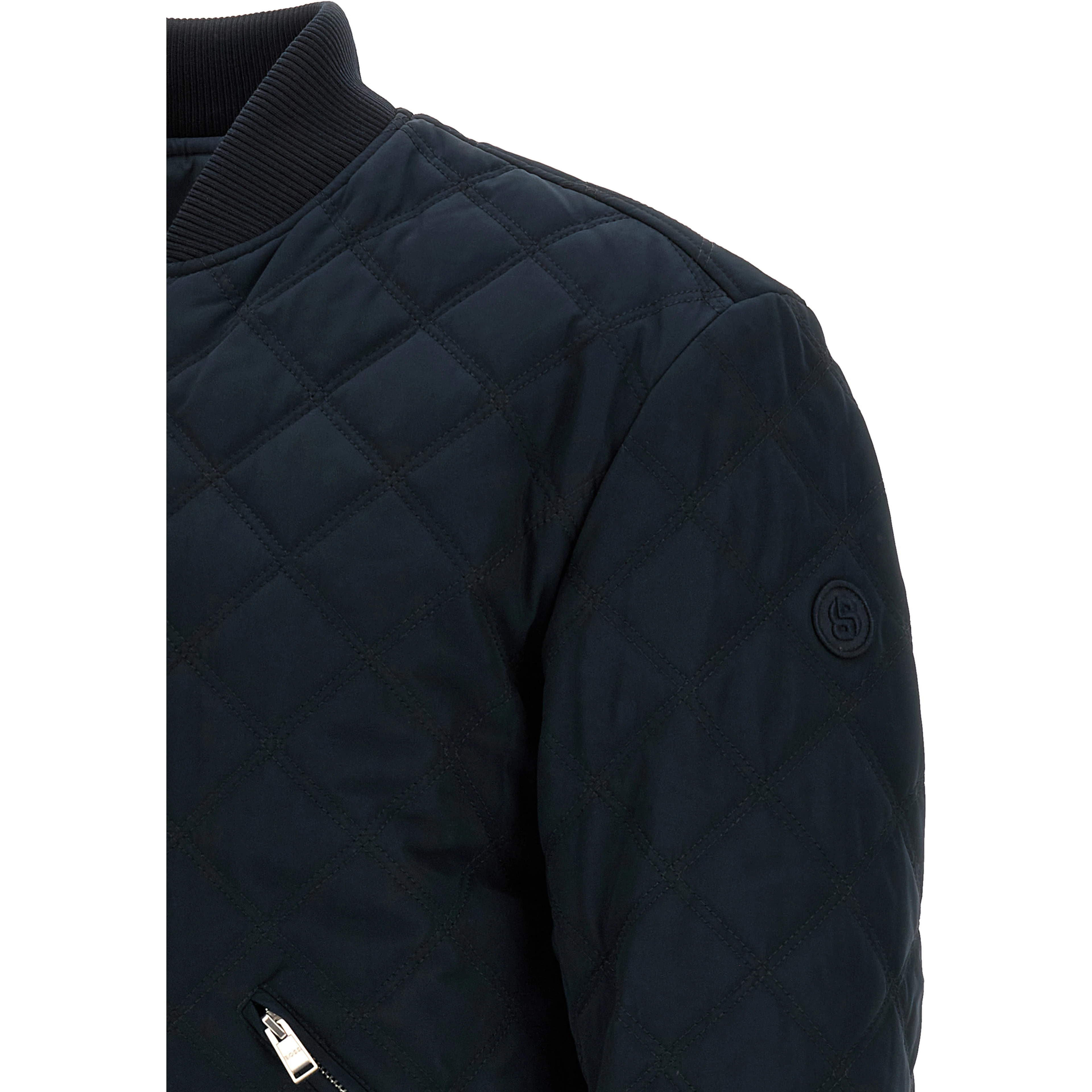 Blue Polyester Shell Jacket