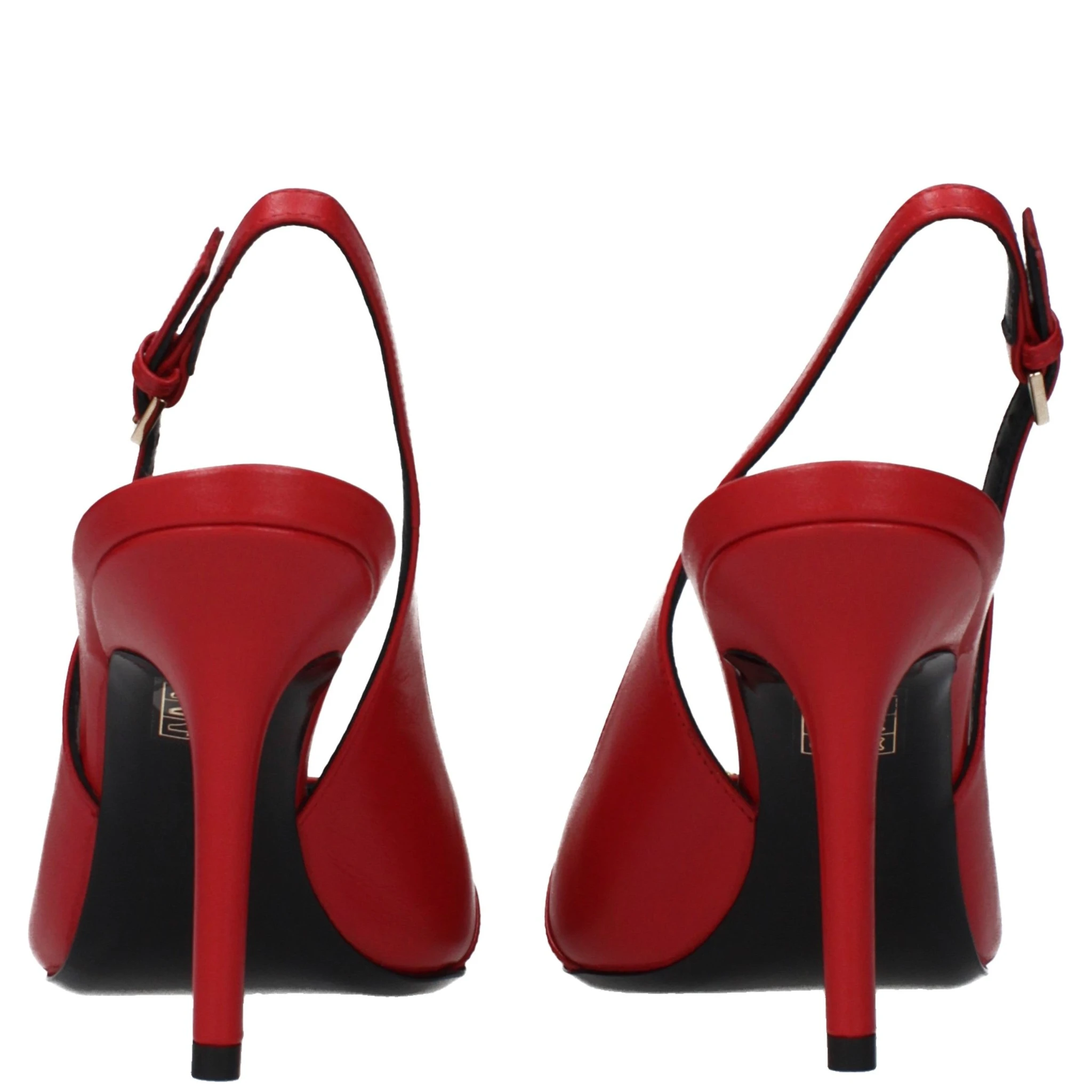 Red Leather High Heel Pumps