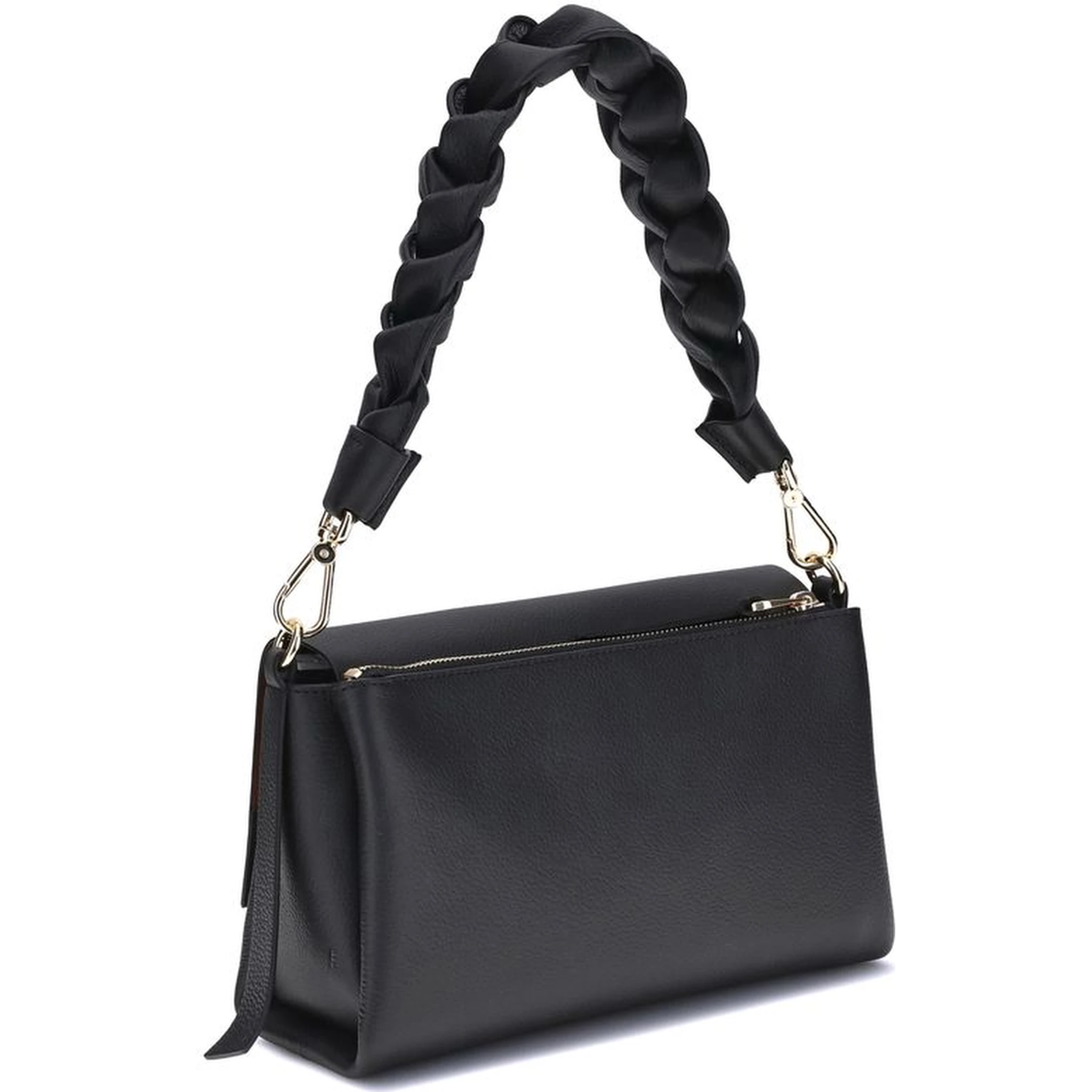 Black Calf Leather Bos Taurus Shoulder Bag