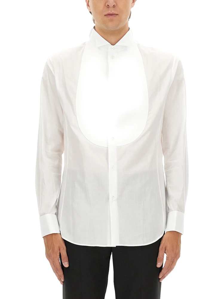 CAMICIA SMOKING IN COTONE