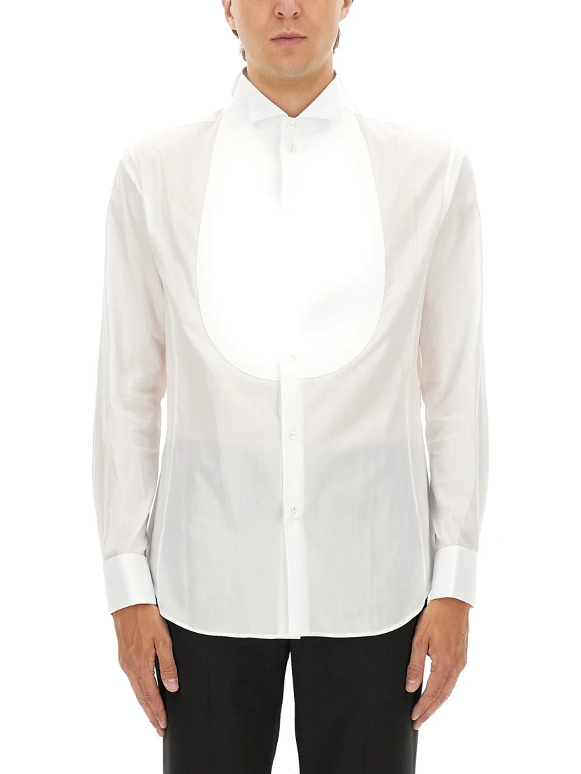 CAMICIA SMOKING IN COTONE