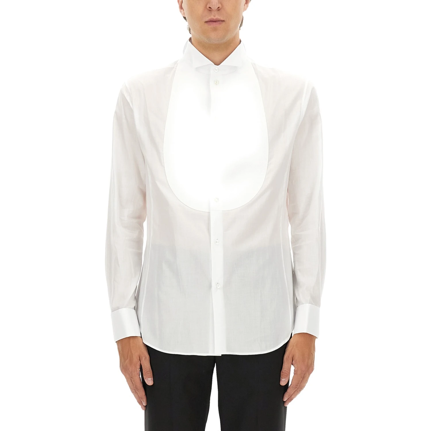 CAMICIA SMOKING IN COTONE