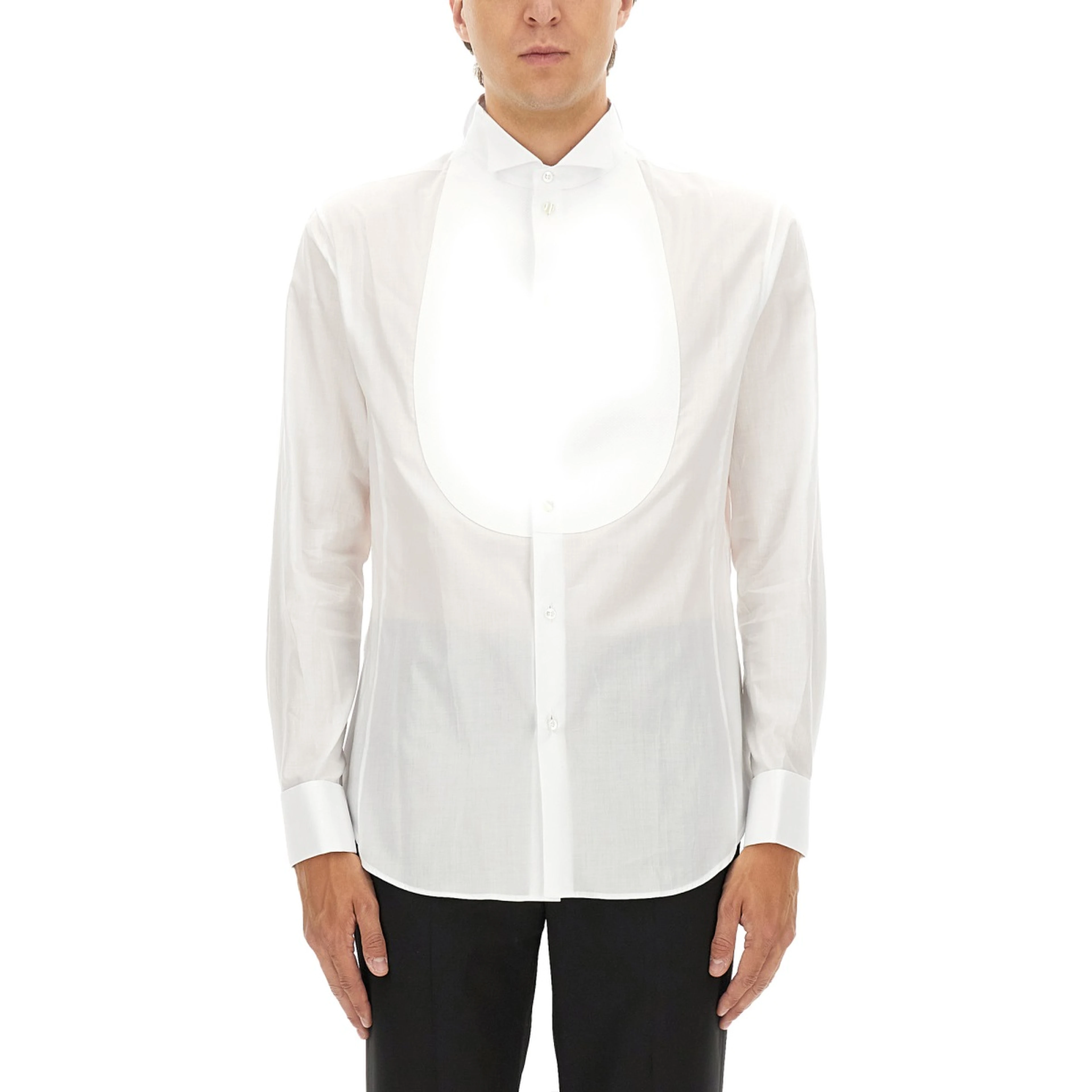 CAMICIA SMOKING IN COTONE