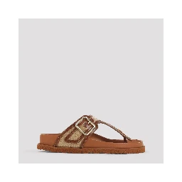 Birkenstock 1744 Gizeh Frames Raffia Saldals
