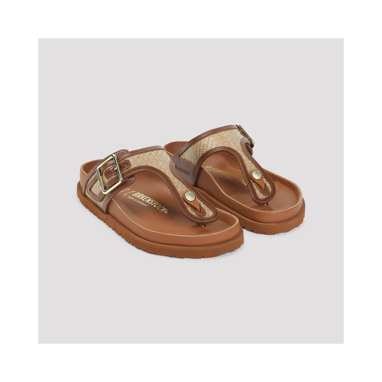 Birkenstock 1744 Gizeh Frames Raffia Saldals