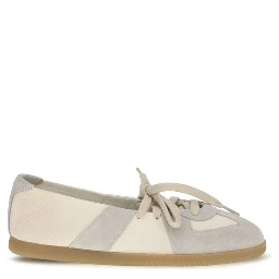 Beige Calf Leather Bos Taurus Ballet Flats