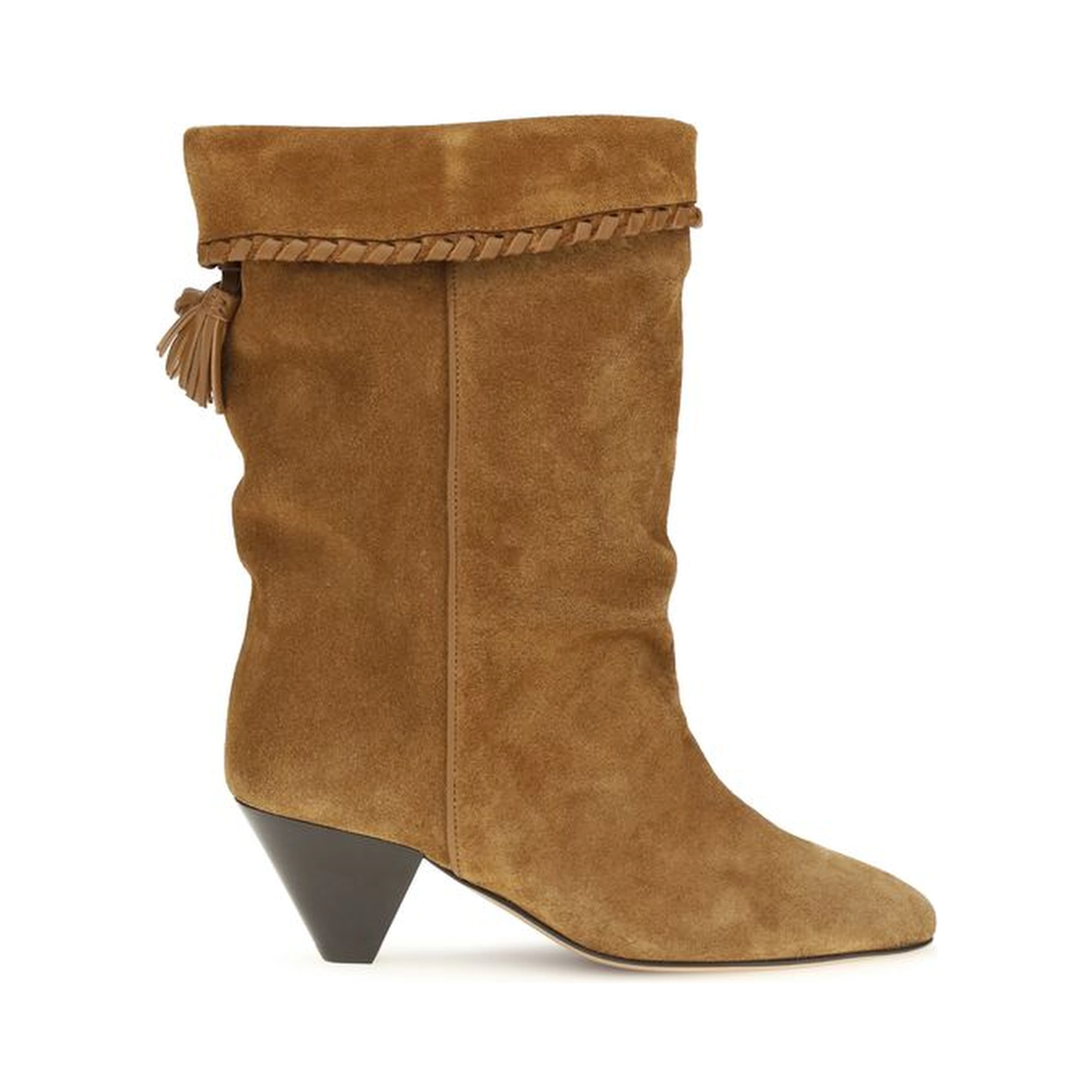 Brown Calf Leather Bos Taurus Flat Boots
