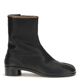 Black Calf Leather Bos Taurus Ankle Boots