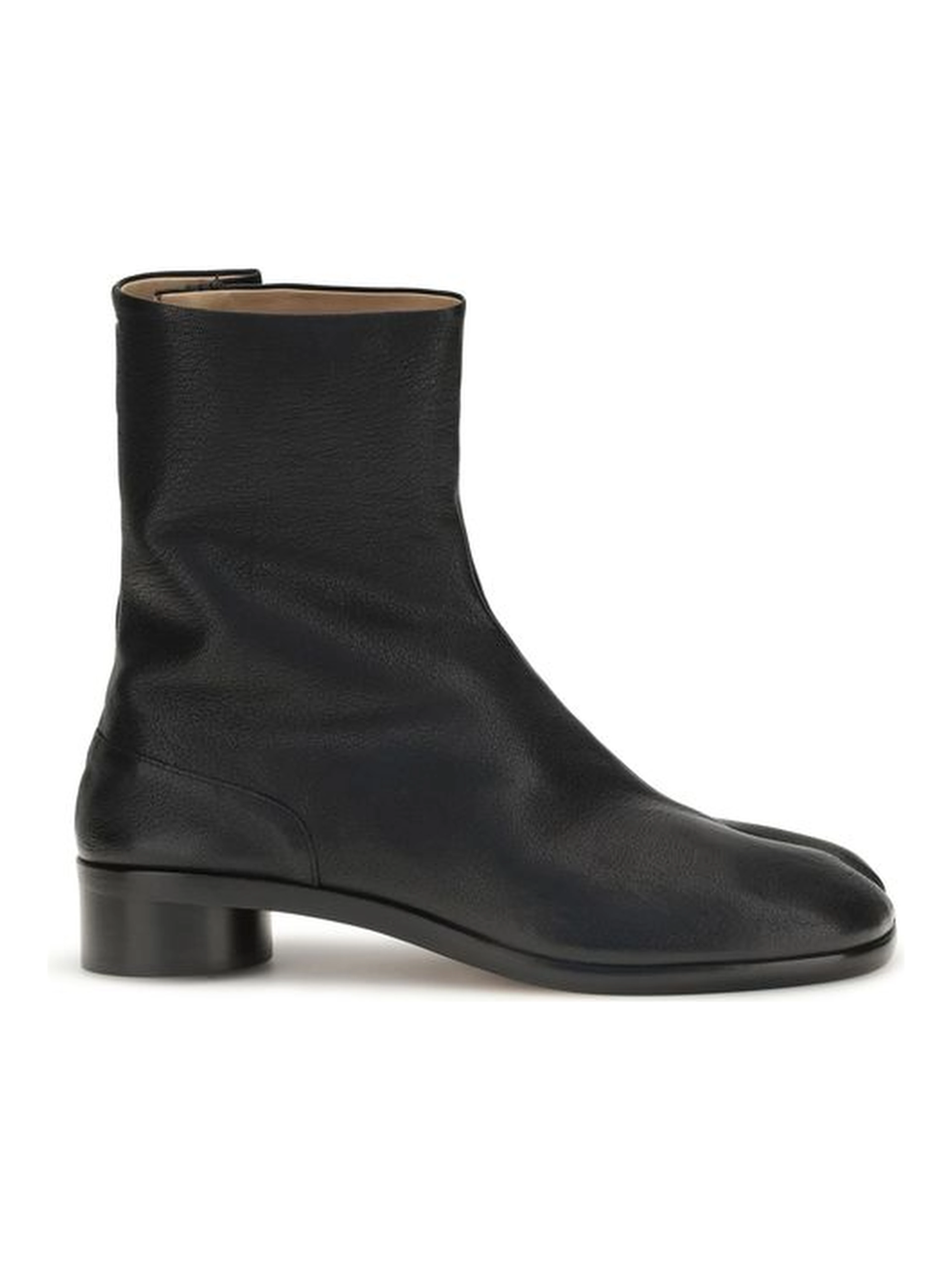 Black Calf Leather Bos Taurus Ankle Boots
