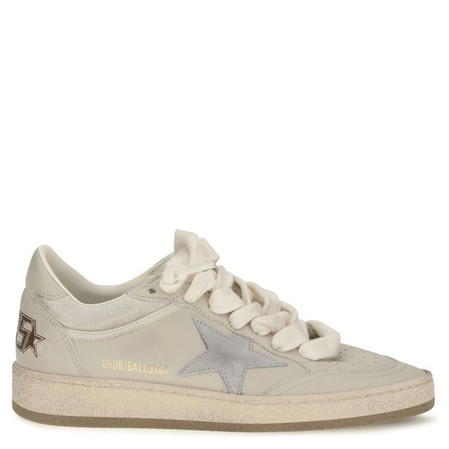 Beige Calf Leather Bos Taurus Low Top Sneakers