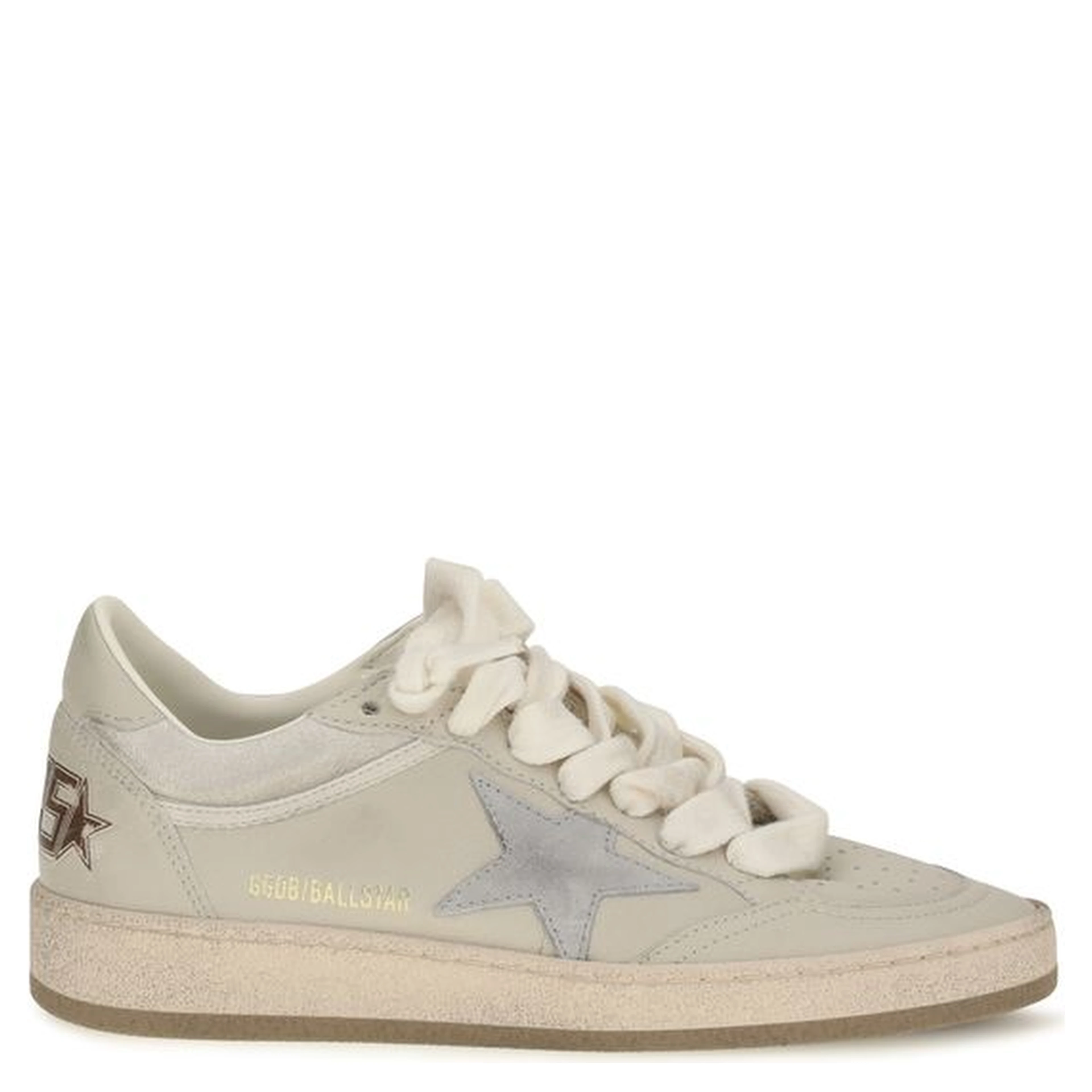 Beige Calf Leather Bos Taurus Low Top Sneakers