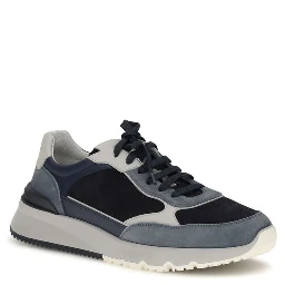 Blue Calf Leather Bos Taurus Athletic Sneakers