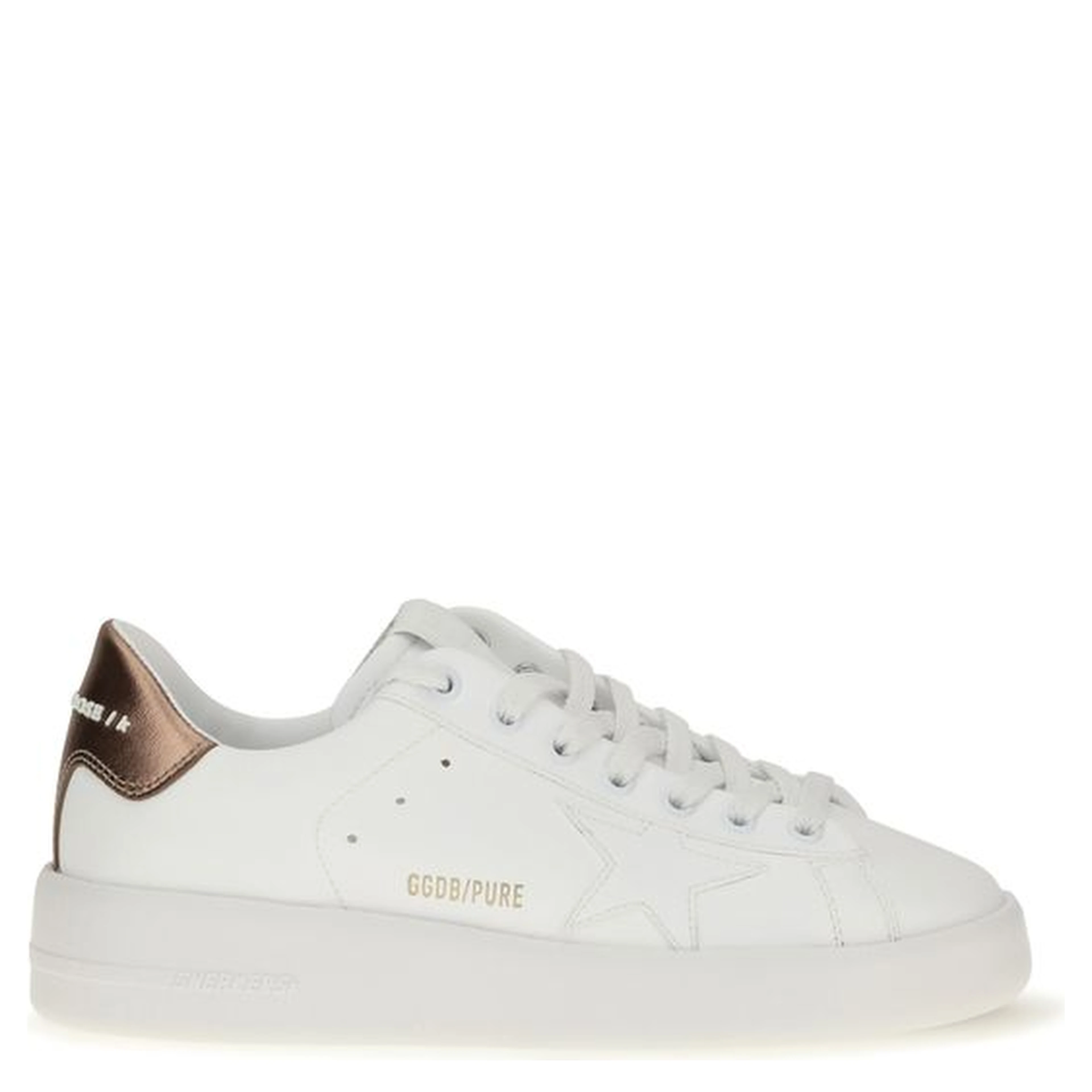 White Calf Leather Bos Taurus Low Top Sneakers