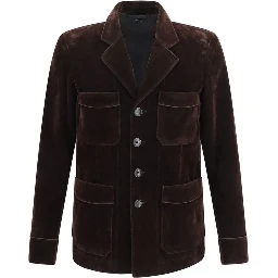 Brown Cotton Blazer