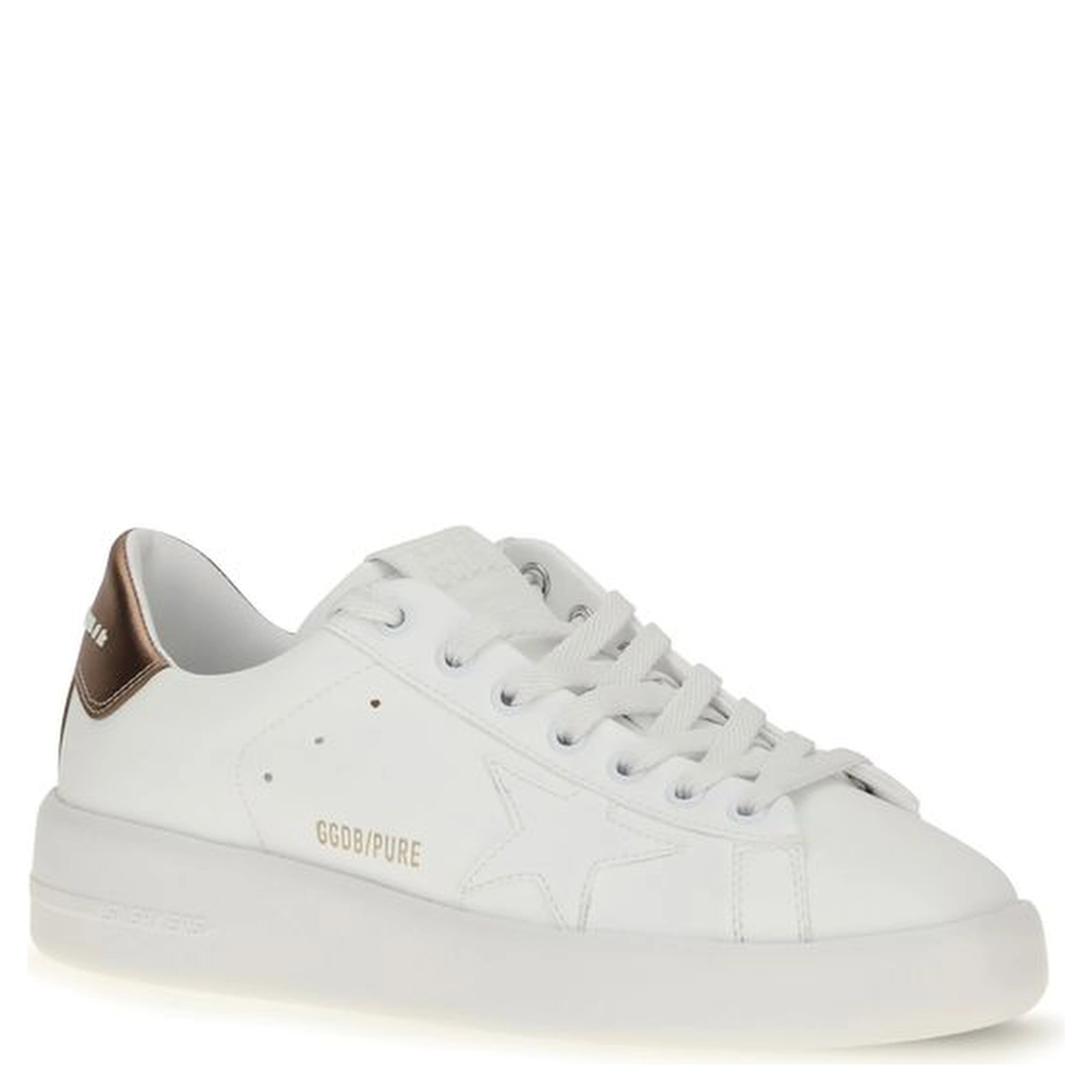 White Calf Leather Bos Taurus Low Top Sneakers