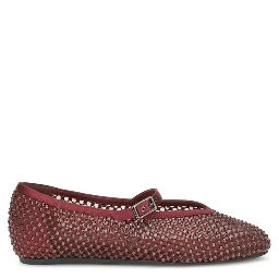 Bordeaux Calf Leather Bos Taurus Ballet Flats