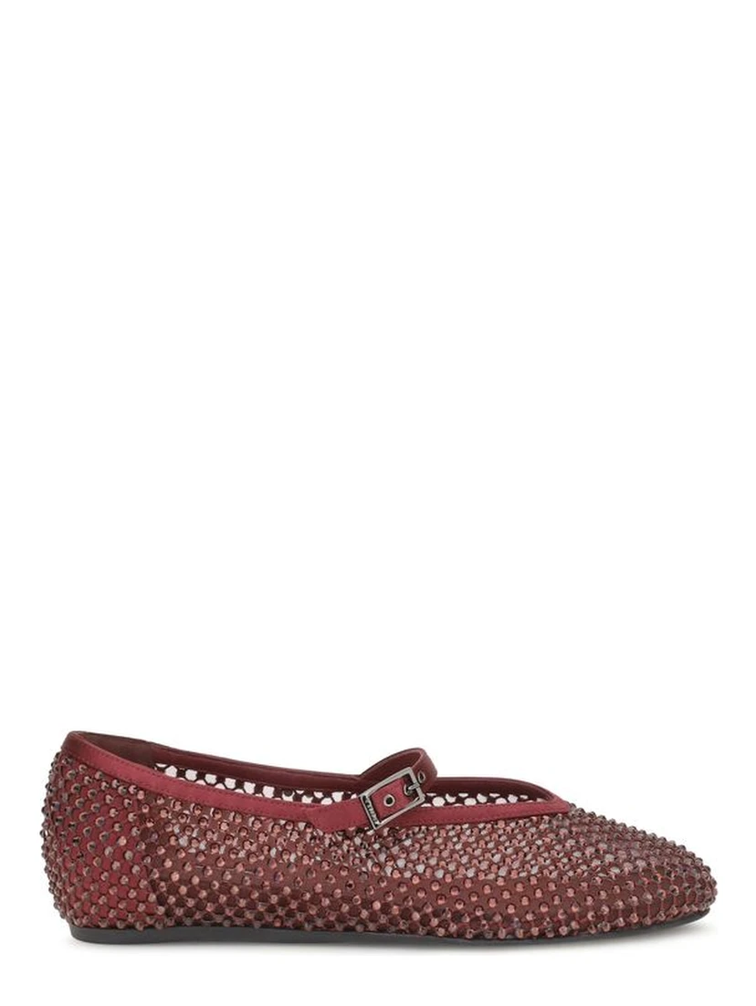 Bordeaux Calf Leather Bos Taurus Ballet Flats