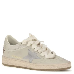 Beige Calf Leather Bos Taurus Low Top Sneakers