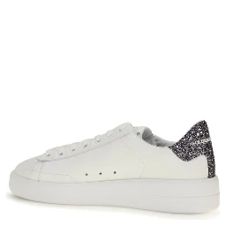 White Calf Leather Bos Taurus Low Top Sneakers