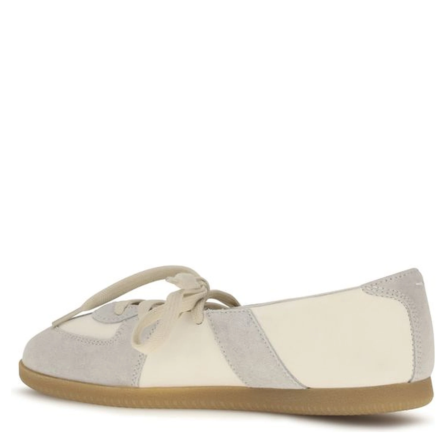 Beige Calf Leather Bos Taurus Ballet Flats