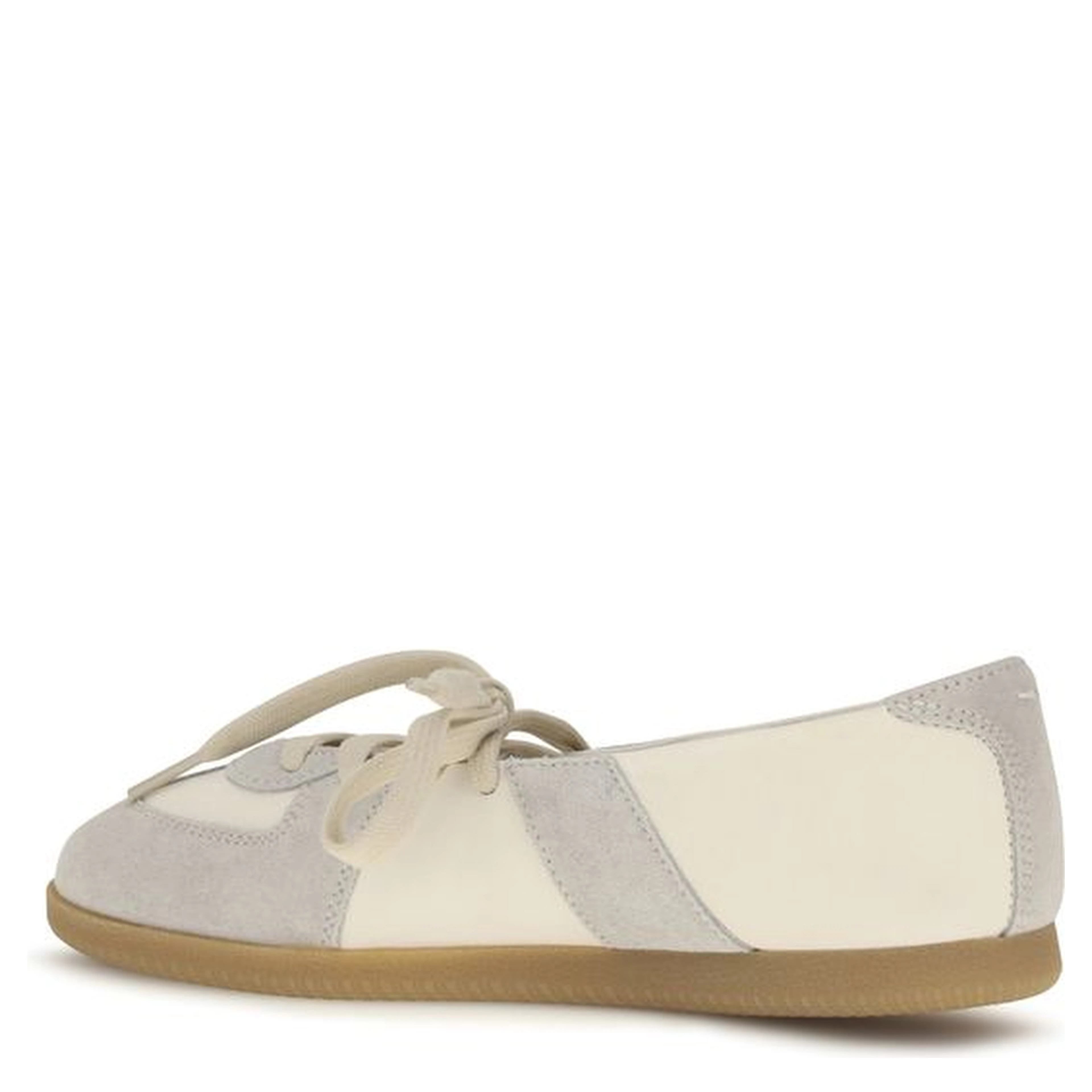 Beige Calf Leather Bos Taurus Ballet Flats