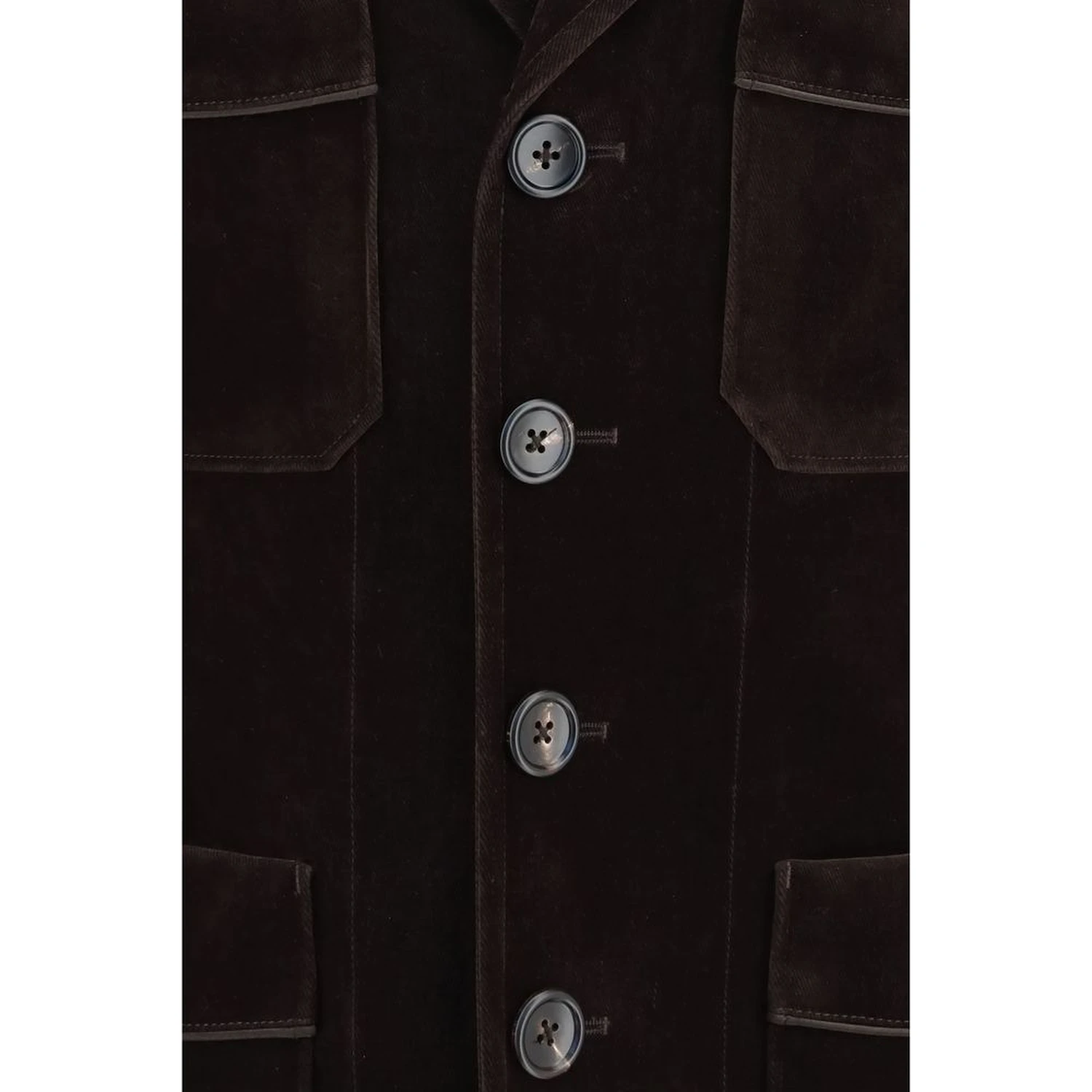 Brown Cotton Blazer