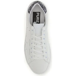 White Calf Leather Bos Taurus Low Top Sneakers