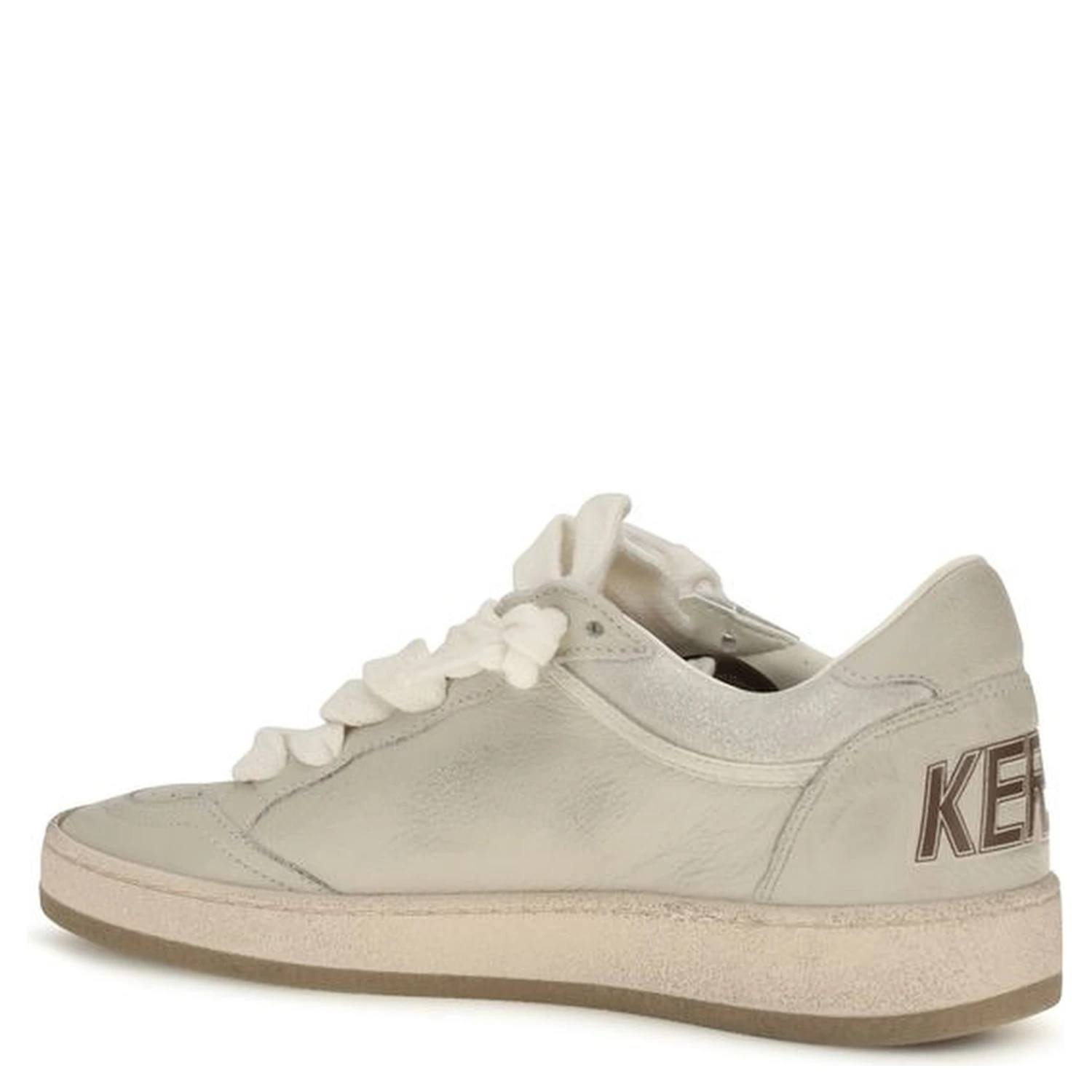 Beige Calf Leather Bos Taurus Low Top Sneakers