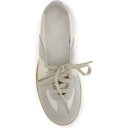 Beige Calf Leather Bos Taurus Ballet Flats