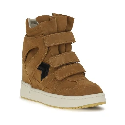 Brown Calf Leather Bos Taurus High Top Sneakers