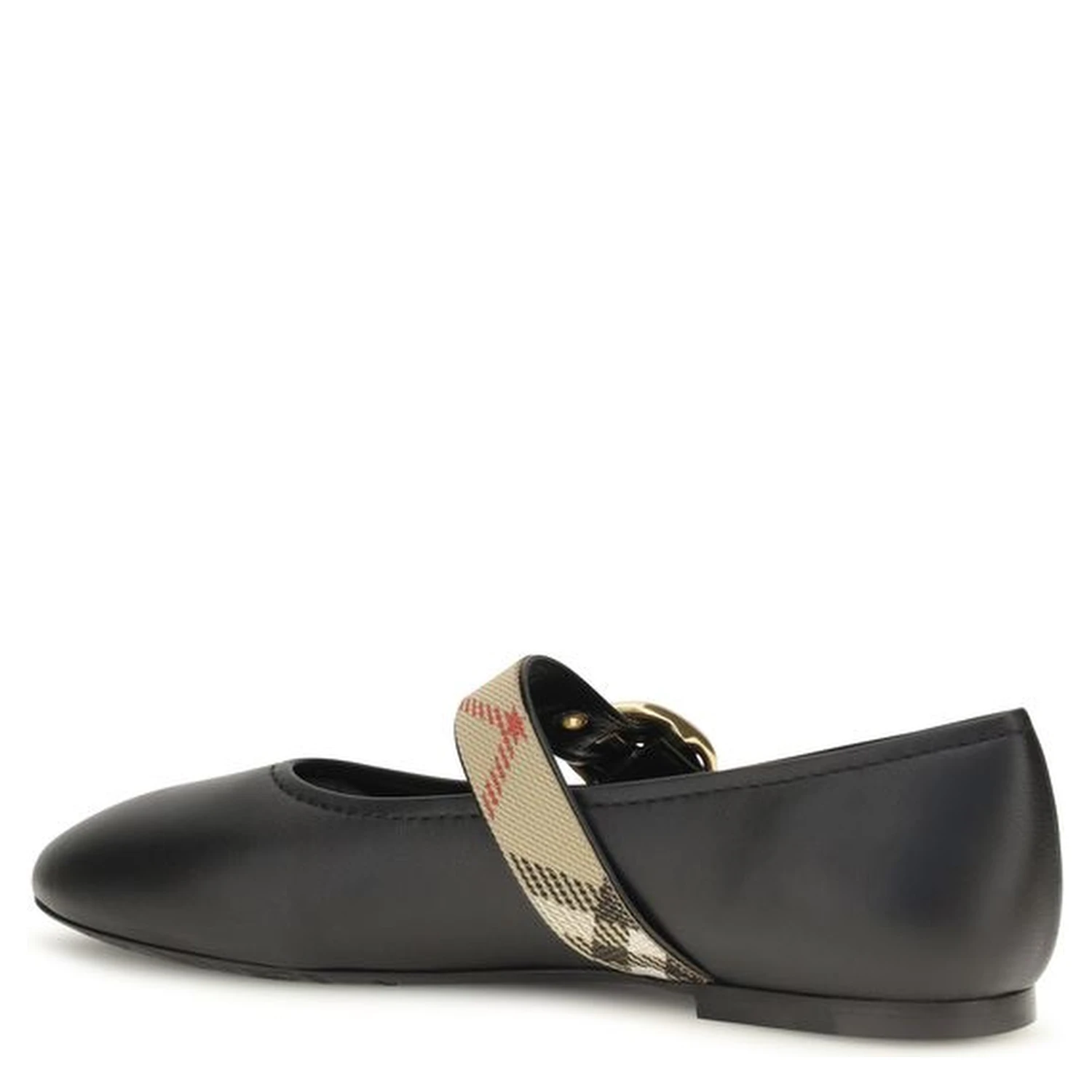 Black Calf Leather Bos Taurus Ballet Flats