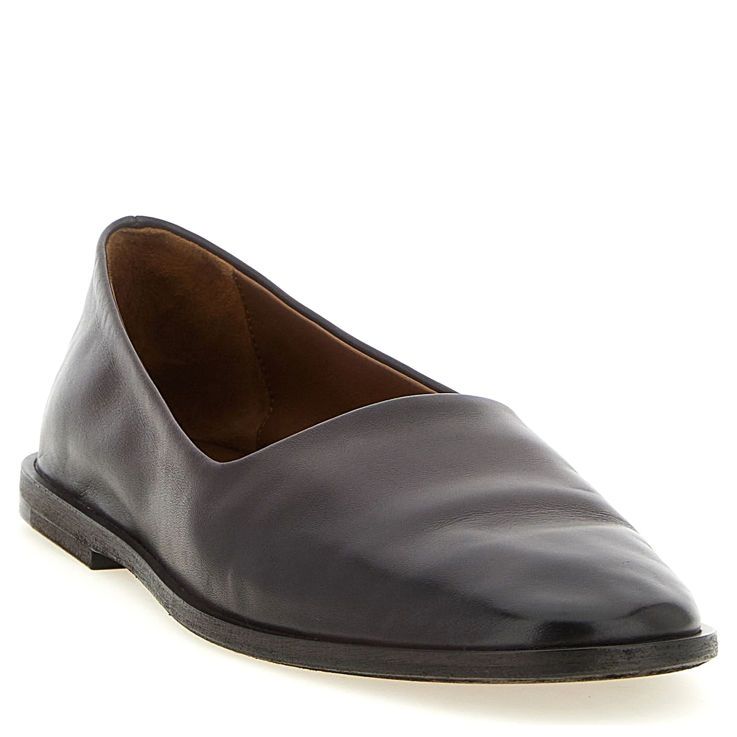 Brown Calfskin Ballet Flats