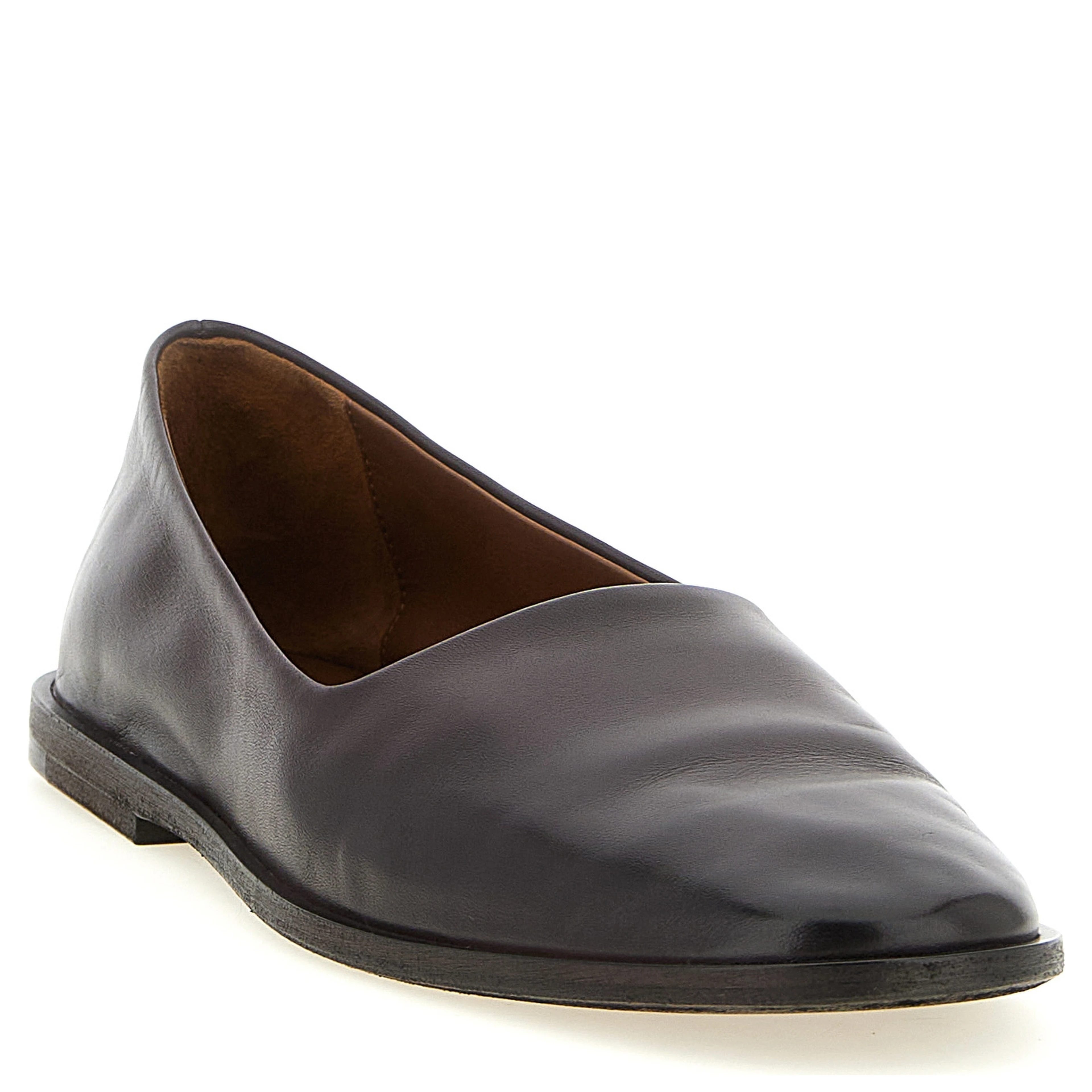 Brown Calfskin Ballet Flats