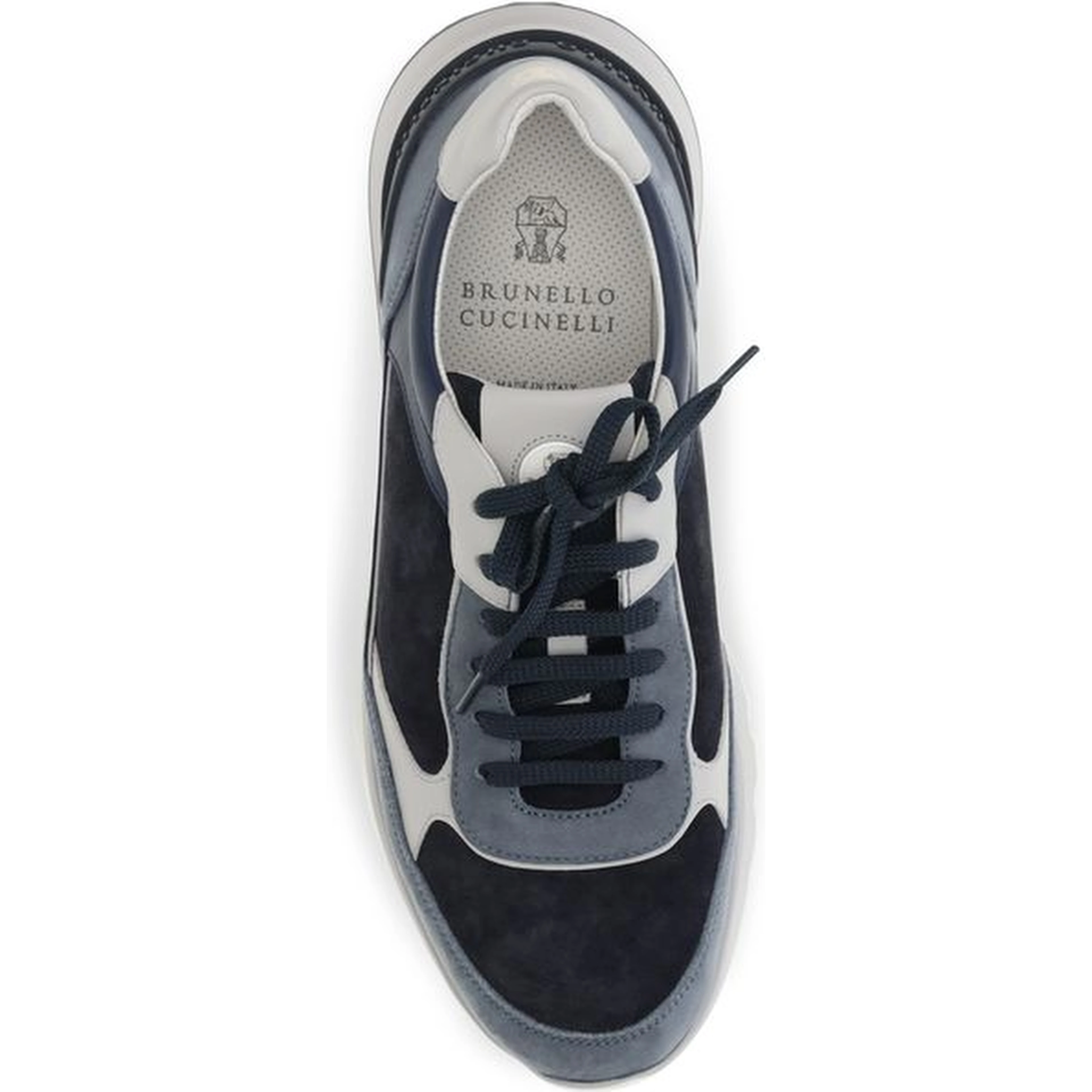 Blue Calf Leather Bos Taurus Athletic Sneakers