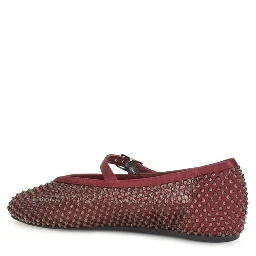 Bordeaux Calf Leather Bos Taurus Ballet Flats