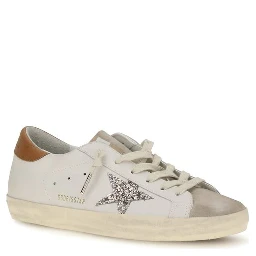 White Calf Leather Bos Taurus Low Top Sneakers