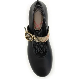 Black Calf Leather Bos Taurus Ballet Flats