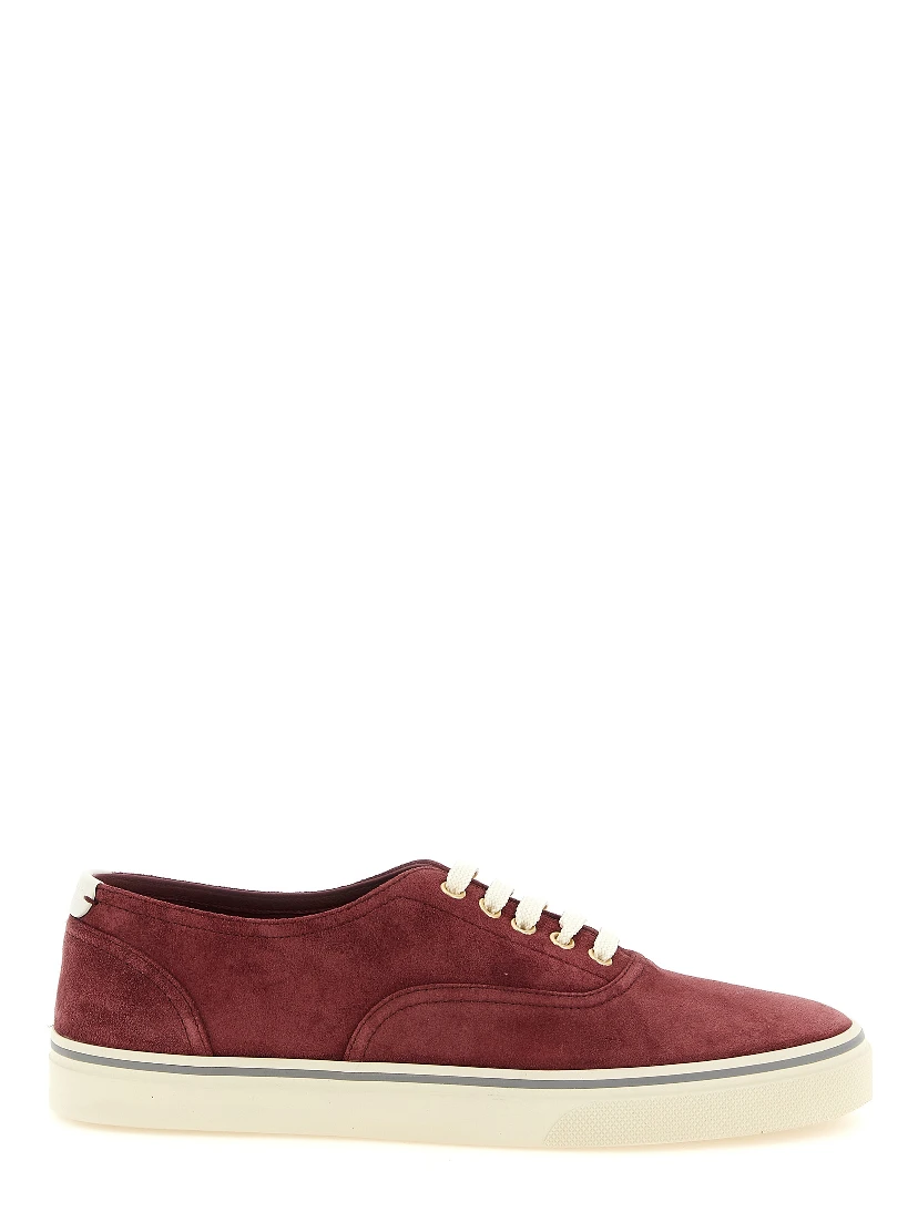 Bordeaux Calfskin Low Top Sneakers